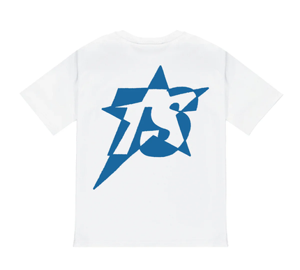 trapstar Star Print Tee - White/Blue Size - Medium
