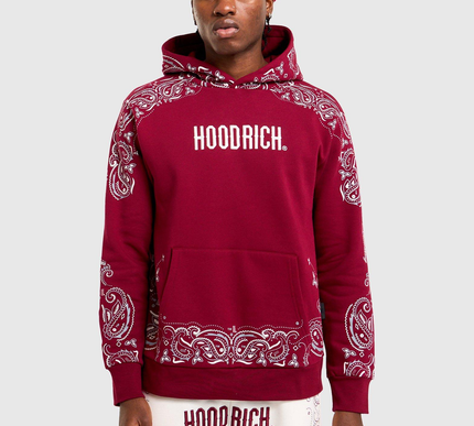 Hoodrich red motif paisley hoodie