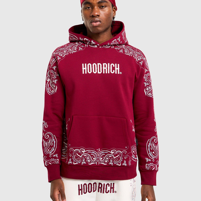 Hoodrich red motif paisley hoodie