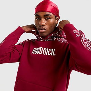 Hoodrich red motif paisley hoodie