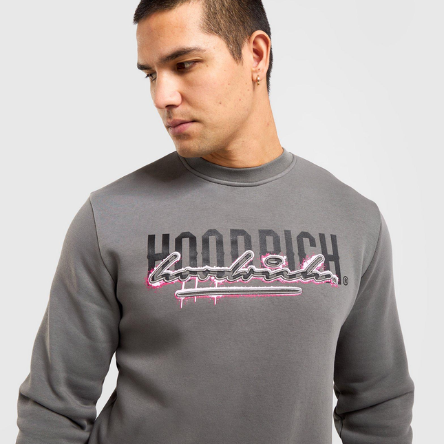 Hoodrich Splatter Sweatshirt grey/pink Size - Medium