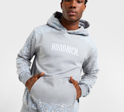 hoodrich motif grey paisley hoodie - XXL