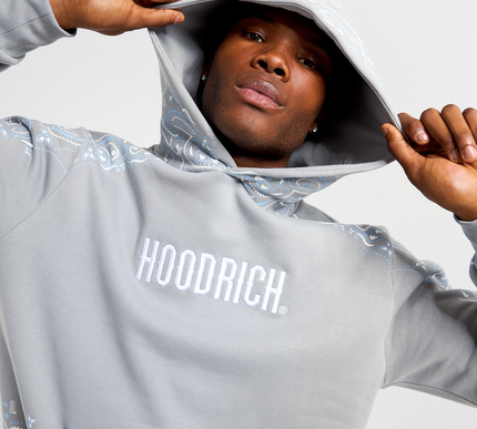 hoodrich motif grey paisley hoodie - XXL
