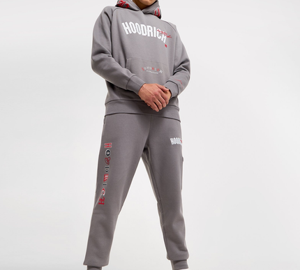 Hoodrich heat v3 grey/red track pants - L