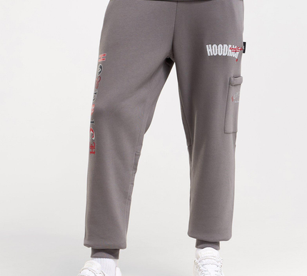 Hoodrich heat v3 grey/red track pants - L