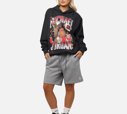 Jumpman Flight Graphic Fleece Pullover Hoodie - Medium / black