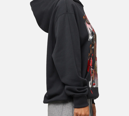 Jumpman Flight Graphic Fleece Pullover Hoodie - Medium / black