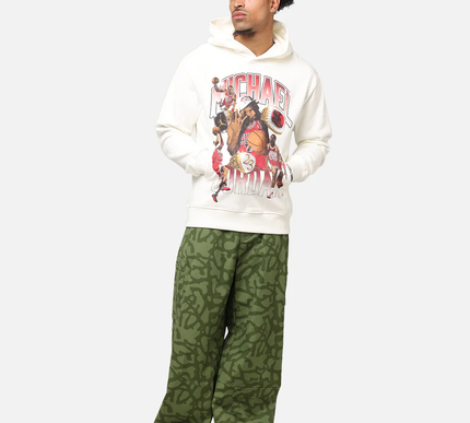 Jumpman Flight Graphic Fleece Pullover Hoodie - Small / white