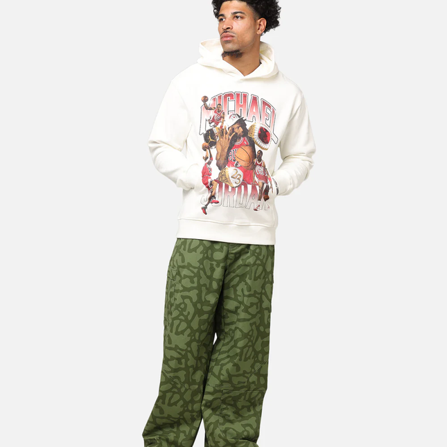 Jumpman Flight Graphic Fleece Pullover Hoodie - Small / white