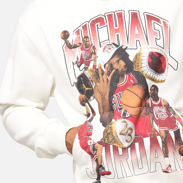 Jumpman Flight Graphic Fleece Pullover Hoodie - Small / white