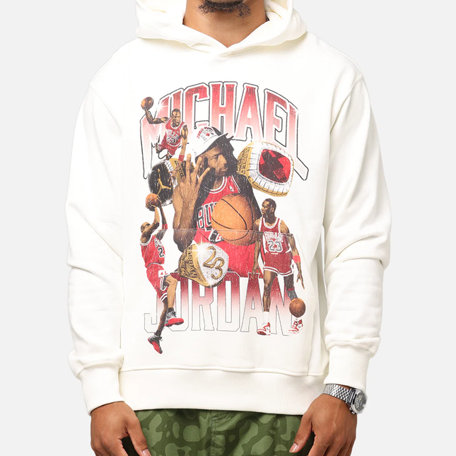 Jumpman Flight Graphic Fleece Pullover Hoodie - Small / white