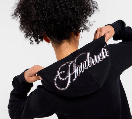 Hoodrich Figure Fitted Full Zip diamantes Hoodie Size - XS