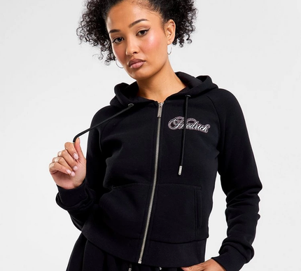 Hoodrich Figure Fitted Full Zip diamantes Hoodie Size - XS