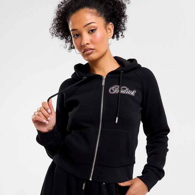 Hoodrich Figure Fitted Full Zip diamantes Hoodie Size - XS
