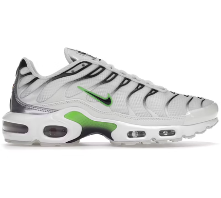 Nike Air Max Plus White Neon Metallic Silver (Women's)  Size - 6us