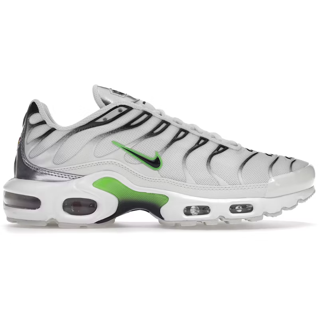 Nike Air Max Plus White Neon Metallic Silver (Women's)  Size - 6us