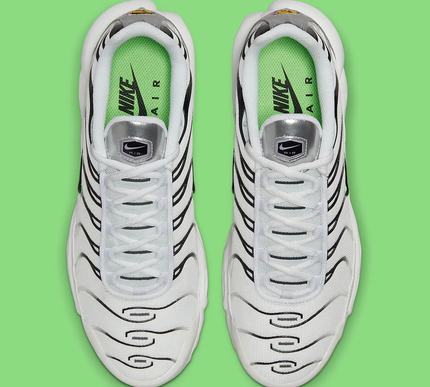 Nike Air Max Plus White Neon Metallic Silver (Women's)  Size - 6us