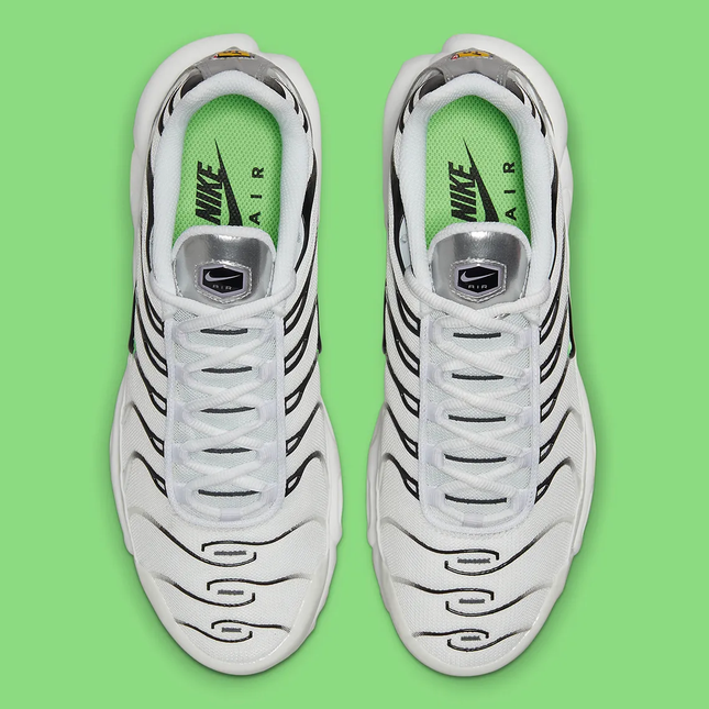 Nike Air Max Plus White Neon Metallic Silver (Women's)  Size - 6us