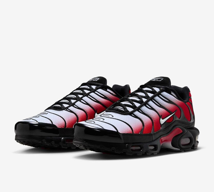Nike Air Max Plus TNS Pure Platinum University Red Black White Size - 9us