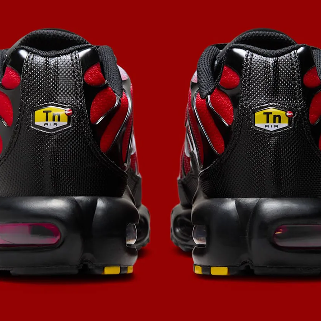 Nike Air Max Plus TNS Pure Platinum University Red Black White Size - 9us