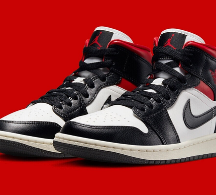 Jordan 1 Mid Gym Red Panda (Women's) Size 5US