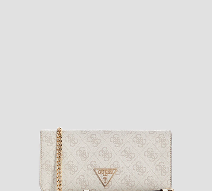 GUESS noelle crossbody organiser bag White