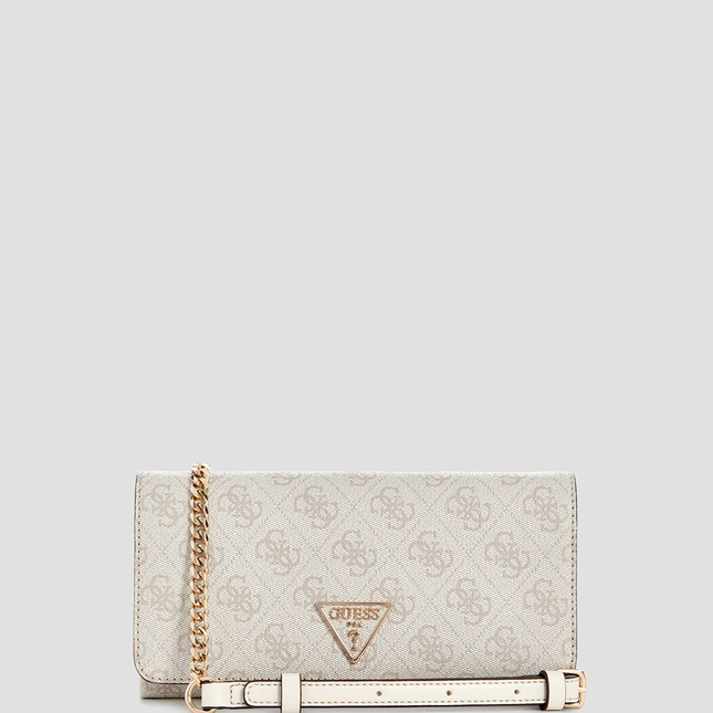 GUESS noelle crossbody organiser bag White