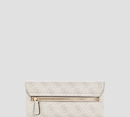 GUESS noelle crossbody organiser bag White