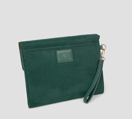 Guess Green suede wristlet