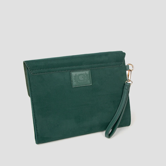 Guess Green suede wristlet