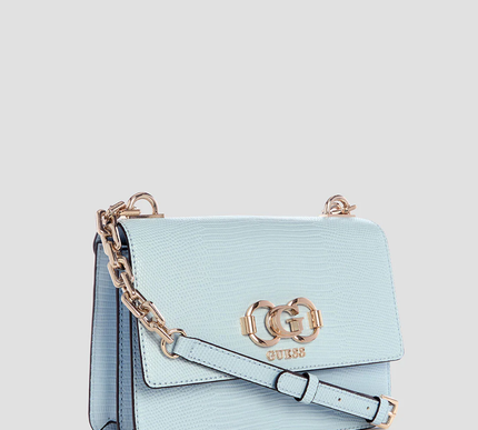Guess Blue salinge flap crossbody bag