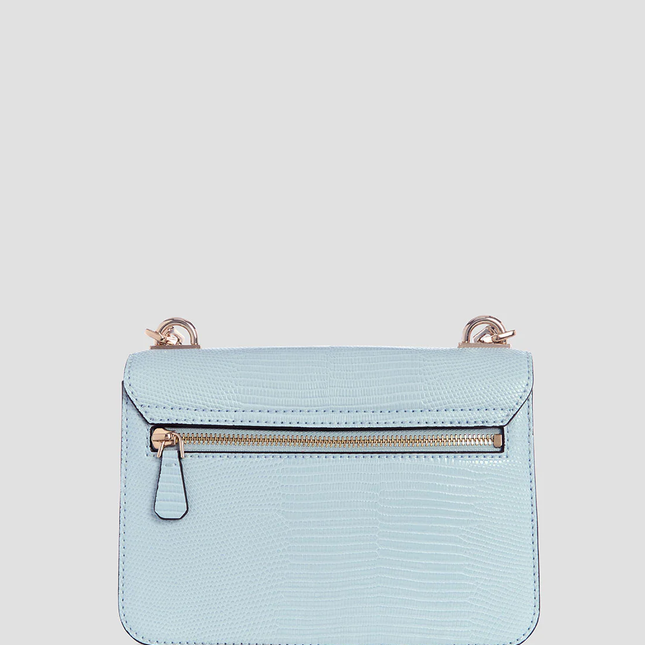 Guess Blue salinge flap crossbody bag