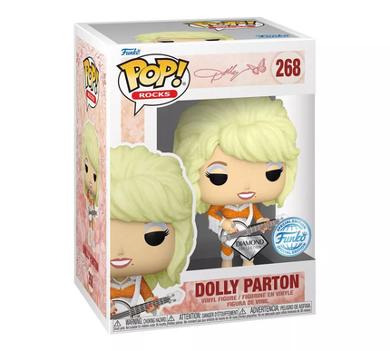 Dolly Parton Diamond Glitter Funko Pop! Vinyl Figure #268 + FREE CASE