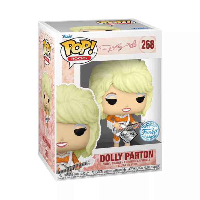 Dolly Parton Diamond Glitter Funko Pop! Vinyl Figure #268 + FREE CASE