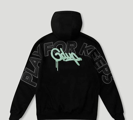 PFK/Handstyle Hoodie Black/Pastel Mint