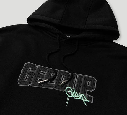 PFK/Handstyle Hoodie Black/Pastel Mint