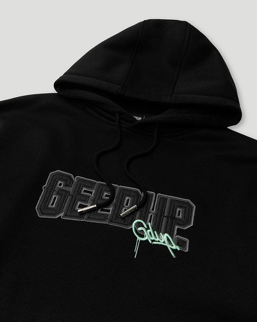 PFK/Handstyle Hoodie Black/Pastel Mint