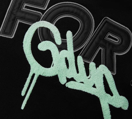 PFK/Handstyle Hoodie Black/Pastel Mint
