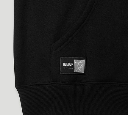 Geedup Team Logo Cursive Hoodie Black/Grey Large