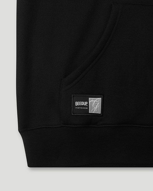 Geedup Team Logo Cursive Hoodie Black/Grey Large
