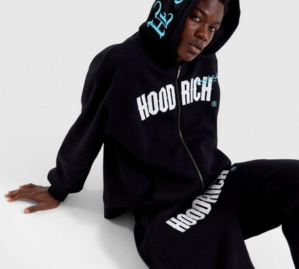 Hoodrich Heat V3 Full Zip Hoodie Blue - LARGE