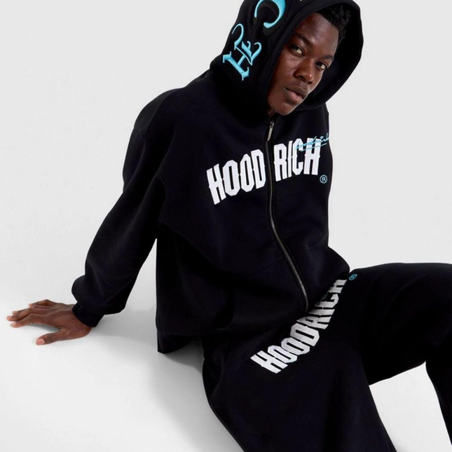 Hoodrich Heat V3 Full Zip Hoodie Blue - LARGE