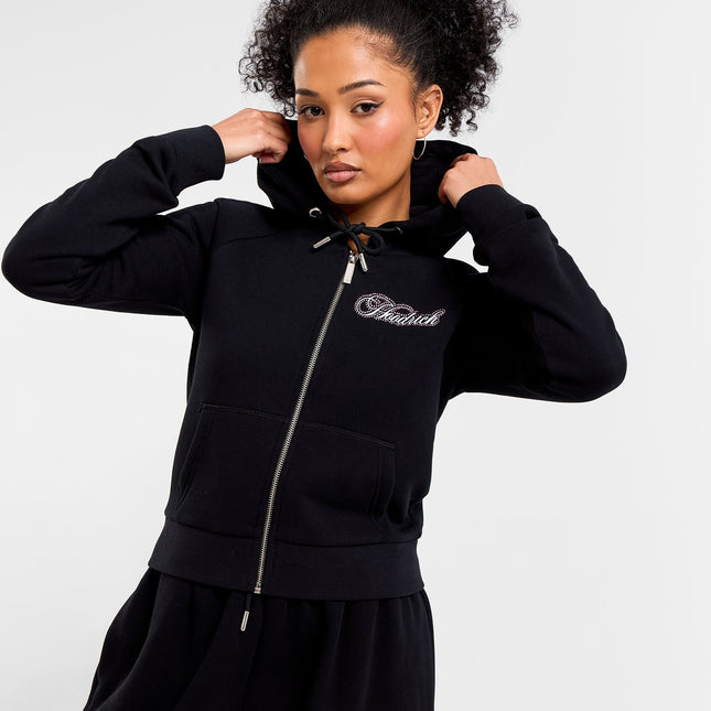 Hoodrich Figure Fitted Full Zip diamantes Hoodie Size - XS